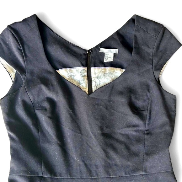 Ladies H&M Black Fitted Shift Dress - Size 8 - Picture 2 of 8